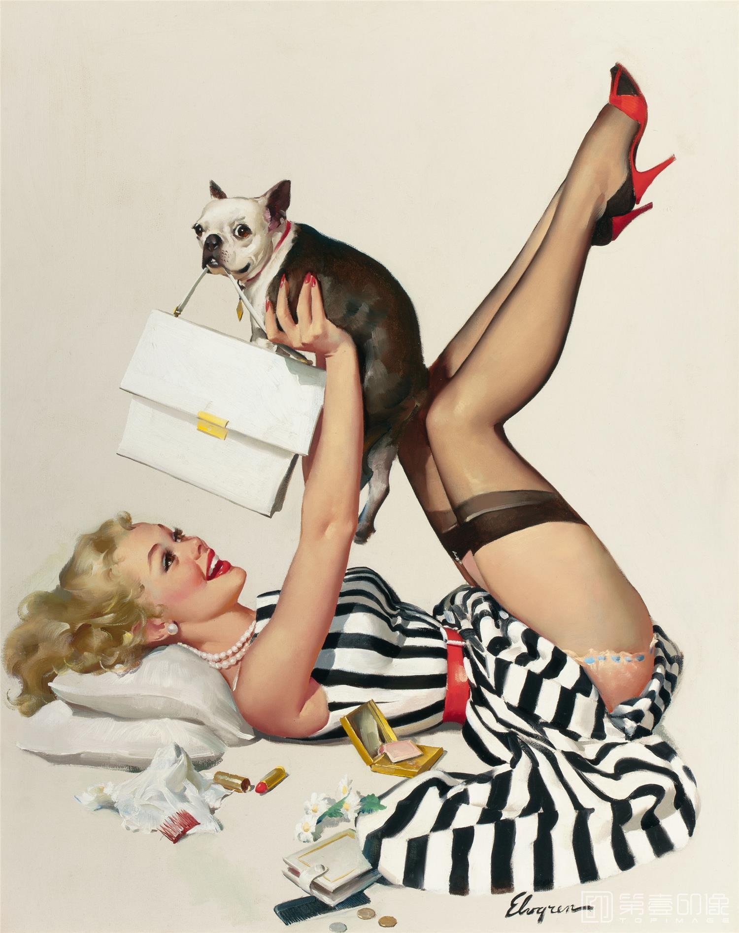 油画-吉尔·艾尔夫格雷恩 Gil Elvgren 作品集-151
